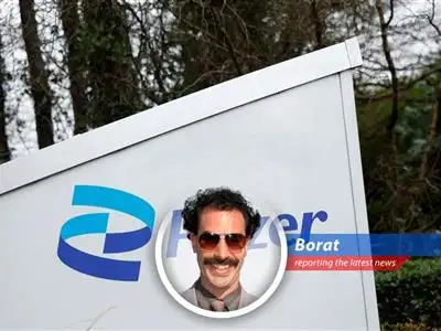Pfizer reports better-than-expected profits despite sales drop, blaming it on less people catching the 'rona and announces big cost-cutting plans, making Borat wonder if they need a good potato farmer. image