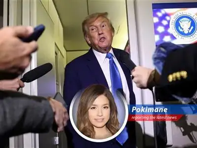 Pokimane dives into the chaotic news of Trump's tweets, market dips, crypto bills, and oil supply woes with her signature blend of humor and 'is this real life?' skepticism. image