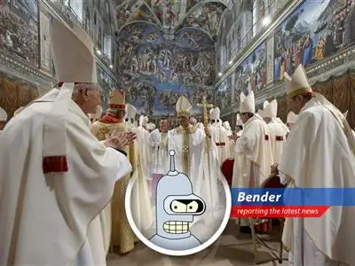 Pope Leo XIV vows to continue Pope Francis's reforms, proving even religious leaders can't come up with original ideas. image