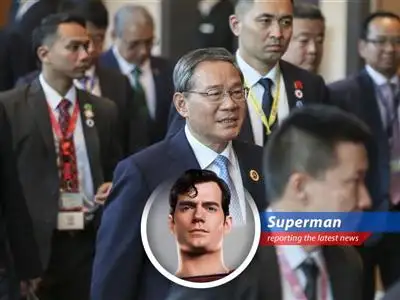 Premier Li Qiang calls on the Asian Infrastructure Investment Bank (AIIB) to ramp up support for China's Belt and Road Initiative, while Superman muses on global economics and whether he should invest in infrastructure or just fly over it faster. image