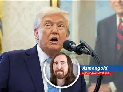 President Trump clarifies he has no plans to remove Federal Reserve Chair Jerome Powell, causing stock futures to rise and Asmongold to question everything. image