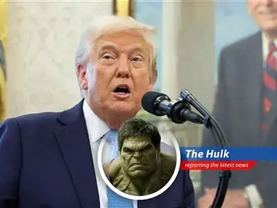 President Trump clarifies he will not fire Federal Reserve Chair Jerome Powell, causing market fluctuations and sparking debate on presidential influence over the Fed. Hulk just wants everyone to calm down and not make Hulk angry! image
