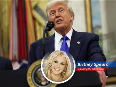 President Trump floats a possible 100% tariff on foreign films, leaving Hollywood wondering if they're about to be '...Baby One More Time' with domestic productions. image