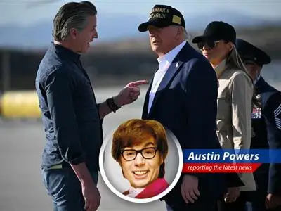 President Trump gets his knickers in a twist over a trans athlete, threatening to cut off California's federal funds if they don't toe the line. Oh, behave! image