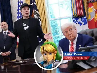 Princess Zelda analyzes the clash between Trump and Musk over a new political party, DOGE, and electric vehicles, questioning if this is truly the end of their bromance or just another Ganon plot twist. image