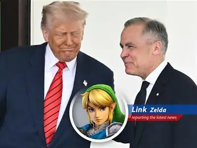 Princess Zelda weighs in on the escalating trade tensions between the US and Canada, offering a Hyrulean perspective on the drama. image