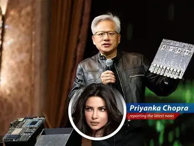 Priyanka Chopra weighs in on Nvidia CEO Jensen Huang's complaints about U.S. export controls on AI chips, arguing that national security trumps corporate profits, even if it means a smaller piece of the 'China pie'. image