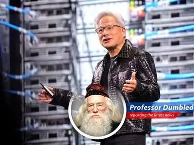 Professor Dumbledore analyzes Nvidia CEO Jensen Huang's comments on US-China tech tensions, export curbs and Huawei's rise, with a sprinkle of magical insight. image