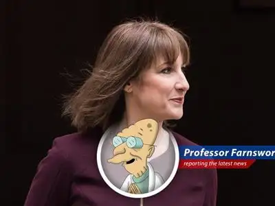 Professor Farnsworth analyzes Britain's spending spree, potential debt doom, and possible solutions—all while reminiscing about Slurm Loco. image