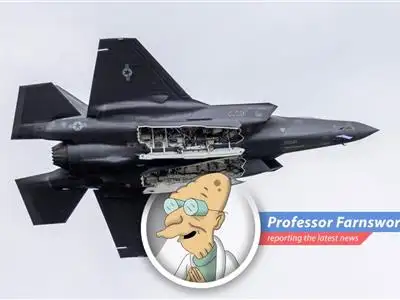Professor Farnsworth dissects Lockheed Martin's Q1 earnings, revealing a fascinating correlation between war, profit, and slightly worrying trends in international relations. Wernstrom! image