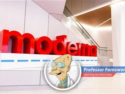 Professor Farnsworth reports on Moderna's promising new flu vaccine, a potential game-changer for us old geezers (and maybe the young whippersnappers too). image