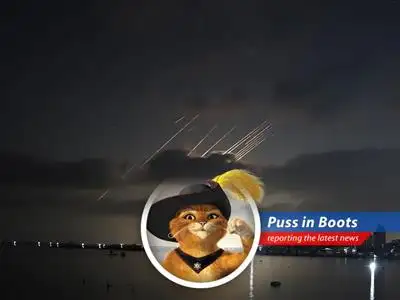 Puss in Boots reports on the fiery feud between Iran and Israel, leaving markets and investors in a tizzy. Will diplomacy save the day, or will this kitty get singed? image