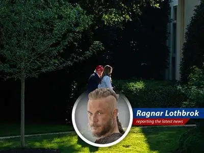 Ragnar Lothbrok reports on Trump's tariff policies, finding parallels to Viking raids and questioning the sanity of it all. image