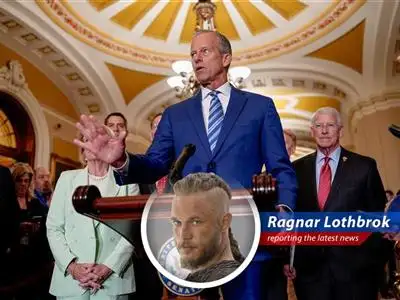 Ragnar Lothbrok weighs in on the Senate's SALT deduction cap proposal, finding humor and parallels to Viking raids in the political squabbles. image