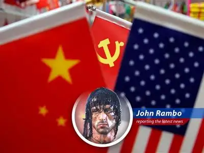 Rambo reports on the stalled trade talks between the U.S. and China, with Trump and Xi at each other's throats like a couple of cornered wild dogs. image
