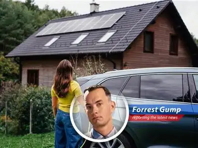 Republicans might be takin' away tax breaks for electric cars and solar panels faster than Jenny could leave me. Experts say, 'Hurry up, Forrest!' image