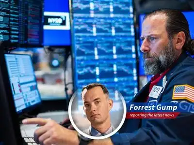 Retail sales stumble, Trump jets early, and Treasury yields are lower than Bubba Gump's shrimp prices on a Tuesday afternoon. image