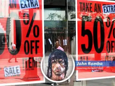 Retailers are using Trump's trade war as a marketing strategy, urging consumers to buy before tariffs hit, while smaller companies are struggling to survive. image