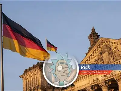 Rick Sanchez breaks down Germany's slightly-better-than-terrible inflation and economic stagnation with a side of interdimensional cynicism. image