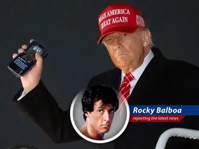 Rocky Balboa reports on the Trump Organization's new mobile phone plan and smartphone, blending humor, satire, and a touch of South Philly grit. image