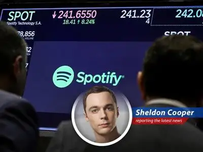 Sheldon Cooper dissects the day's biggest market movers, from Spotify's suboptimal performance to Hims & Hers' surprising surge, all while lamenting the irrationality of the stock market. image