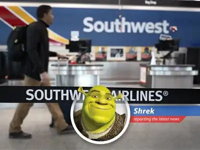Shrek reports on Southwest Airlines ditching their free checked bags and other changes, leaving folks grumbling like a grumpy ogre. image