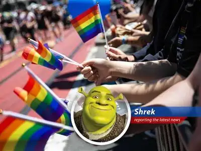 Shrek reports on how Meta and other tech giants are backing away from SF Pride, leaving the LGBTQ+ community feeling like they've been slimed. image