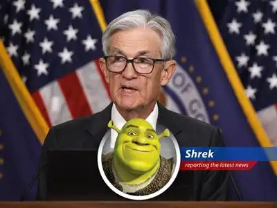 Shrek reports on the Federal Reserve's cautious stance amid Trump's tariff tango, leaving the economy in a state of 'Ogre'-whelming uncertainty. image