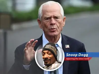 Snoop Dogg breaks down Peter Navarro's optimistic spin on the latest GDP report, with a side of gin and juice. image