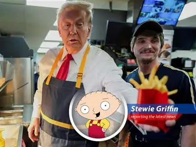 Stewie Griffin analyzes market rebound fueled by Meta and Microsoft, but warns of Trump's tariff terrors and fast-food follies. image