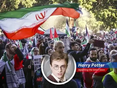 Tensions flare as Iran and Israel exchange fiery spells (missiles), and the U.S. throws in a rogue Bludger (military strike), leaving the world holding its breath like Neville trying to remember a simple Herbology charm. image