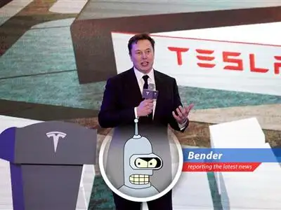Tesla changes bylaws, making it harder for small shareholders to sue. Bender weighs in with sarcasm and shiny metal opinions. image