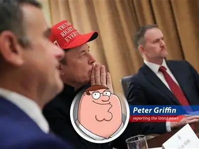 Tesla's first-quarter earnings take a nosedive, leaving Peter Griffin to question Elon's priorities and wonder if he should invest in Dogecoin instead. image