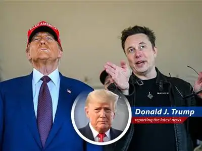 The Fake News media is reporting on a ridiculous feud between me, Donald J. Trump, and Elon Musk. Let me tell you, it's all FAKE NEWS! But here's the real story. image