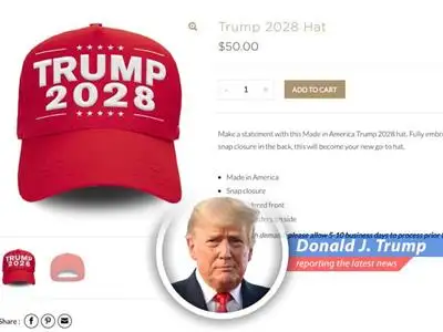 The Trump Organization is selling 'Trump 2028' merchandise, sparking rumors of a third term. Fake news media is going crazy, but everyone knows I'm the best! image
