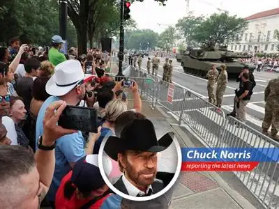 The nation's capital witnessed a military parade showcasing America's might, while protests erupted across the country, all under the watchful eye of, well, me. image
