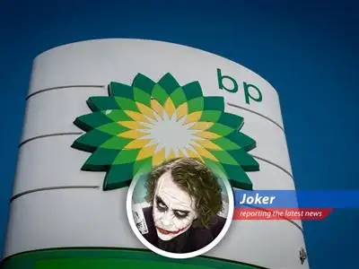 The oil giant BP teeters on the brink as acquisition rumors swirl, leaving investors and The Joker himself thoroughly entertained. image