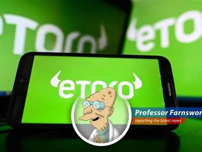 The online brokerage platform eToro makes a splash in its Nasdaq debut, defying market doomsayers and giving us hope for the future of finance (and maybe even Planet Express's stock portfolio). image