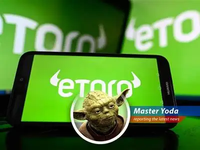 The stock brokerage platform eToro makes a splash in its IPO, raising almost $310 million and signaling a potential resurgence for the IPO market, much like the Force with Luke! image