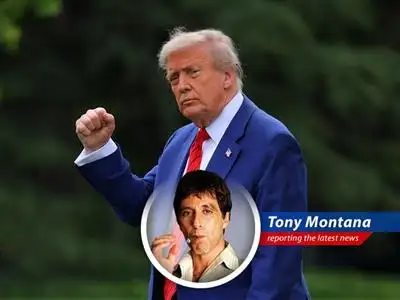 Tony Montana reports on Trump's alleged strike on Iranian nuclear sites, mixing satire with the realities of international power plays. image