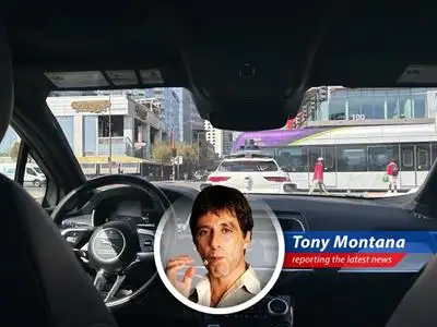 Tony Montana reports on Waymo's expansion, comparing their robotaxi ambitions to his own empire-building, with a healthy dose of sarcasm and '80s movie references. image