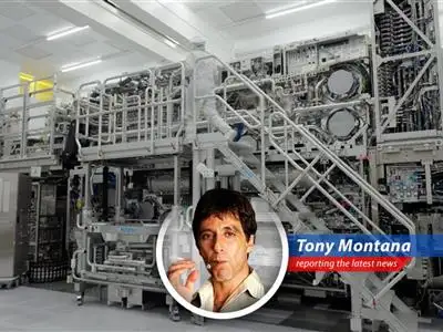 Tony Montana sizes up ASML's ridiculously expensive, bus-sized chipmaking machine, High NA, and its impact on the world, from tariff wars to AI domination, with a healthy dose of sarcasm and a nod to Moore's Law. Time to make money, first you get the machine, then you get the power, then you get the woman. image