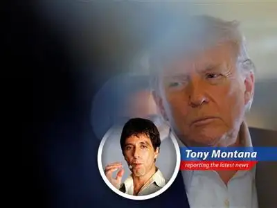 Tony Montana's take on the shaky truce between Iran and Israel, markets jumpin', and China tryin' to steal the dollar's crown. This is America, baby! image