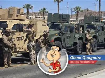 Trump deploys additional National Guard troops to Los Angeles amid protests, sparking a lawsuit from California Governor Gavin Newsom, who accuses Trump of overreach and political grandstanding. Giggity! image