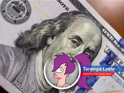 Turns out, even in the 31st century's past, everyone's ditching the U.S. dollar faster than you can say 'Good News, Everyone!' Buckle up, it's devaluation time! image