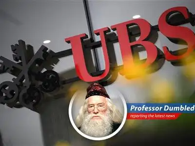 UBS beats expectations despite tariff woes, navigating a complex financial landscape with a touch of Swiss resilience, much like Harry facing down a Basilisk. image