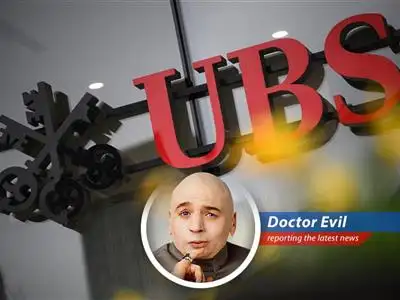 UBS reports surprising profits but warns of global trade impact due to U.S. tariffs. Doctor Evil weighs in, naturally. image