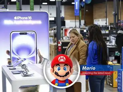 U.S. companies are worried about Trump's tariffs, leading to panic buying and a potential shift towards used and refurbished tech devices. It's-a me, Mario, with the scoop! image