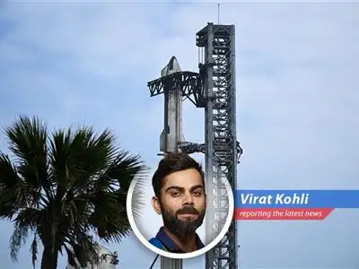 Virat Kohli analyzes the explosive SpaceX Starship test failure, blending cricket analogies with space exploration humor. image