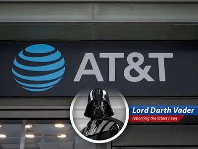 Wall Street analysts are bullish on AT&T's strong performance, viewing it as a safe haven and high-yielding investment amidst market uncertainties, but Darth Vader has his own analysis, colored by the dark side. image